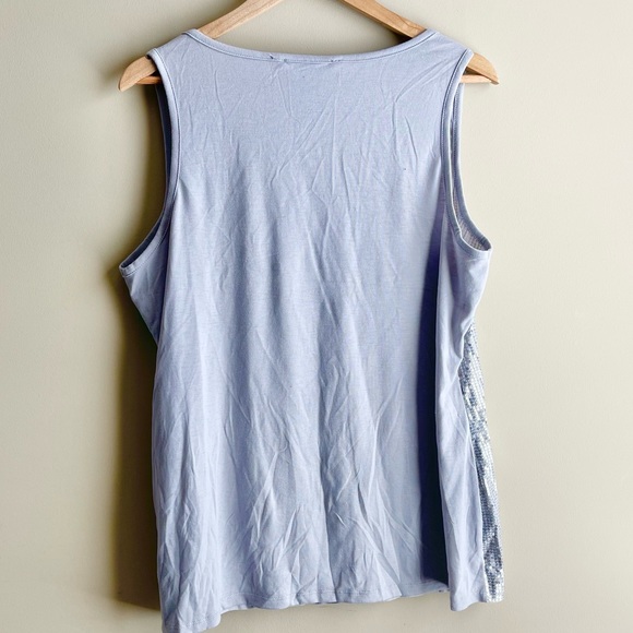 NWT Ashley Stewart Gray Sequin Tank top - Picture 3 of 3